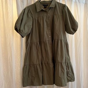 💚2 for 15💚Green button down babydoll dress